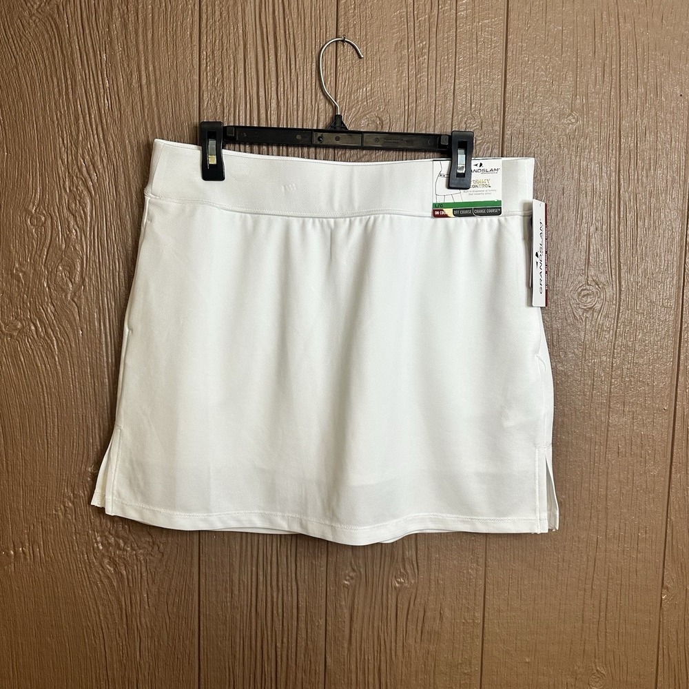 NWT Grand Slam Performance On Course Women's White Golf Tennis Skort - Size L